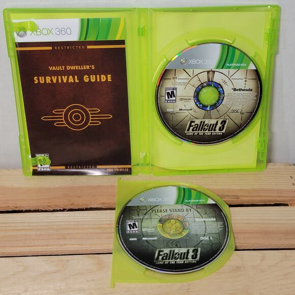 XBOX 360 Game: Fallout 3 (2-Disc Set) w/ Booklet Insert - Picture 2 of 4